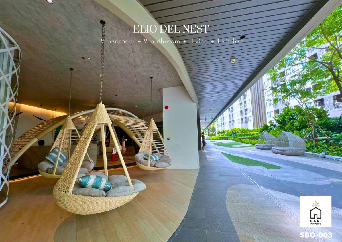 รูป  นอน 2 น้ำ วิวสระห้องใหญ่เฟอร์ครบ ใกล้ BTS อุดมสุข Elio Del Nest - รูปที่ 18/19