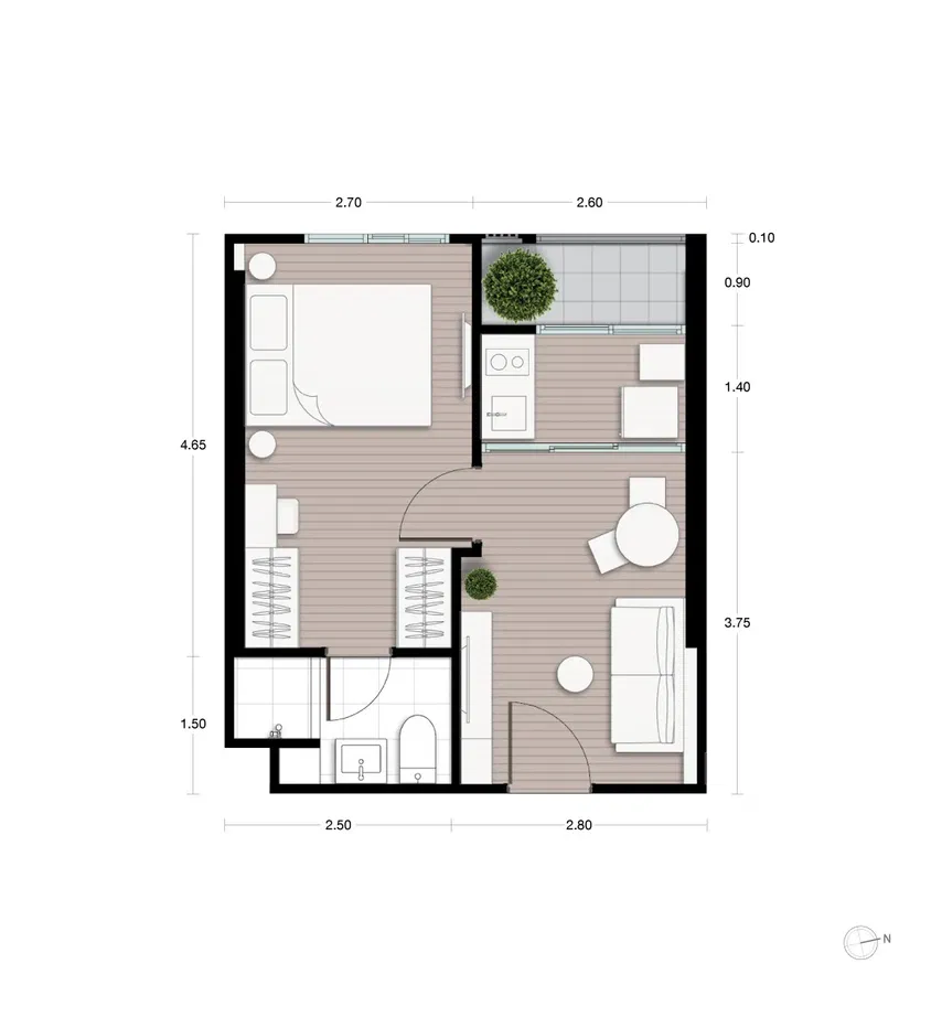 picture High floor fully furnished - 5/5