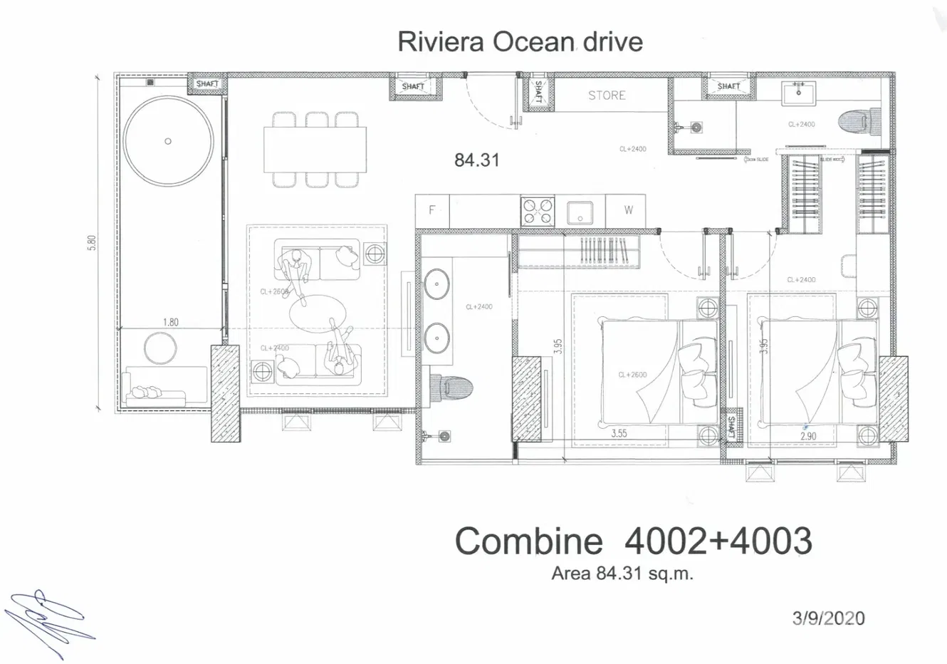 picture Riviera Ocean Drive 2Bed/2Bath 85Sqm 40th Floor FQ - 15/22
