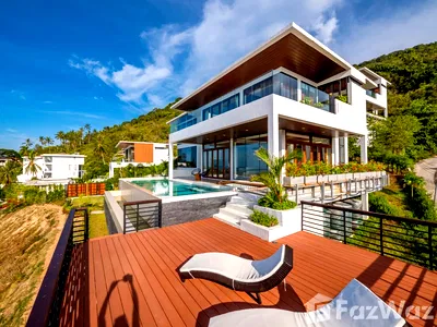 Houses for sale Ko Samui Surat Thani : Modern 4 Bedroom Villa with Stunning Seaviews