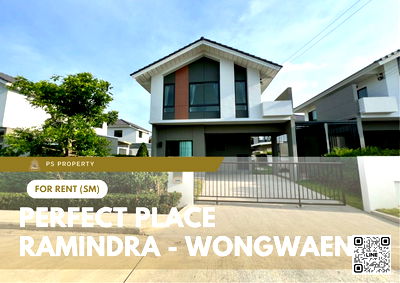 Houses for rent Sai Mai : House for rent 🔥 Perfect Place Ramindra - Wongwaen 🔥 3 bedrooms, 2 bathrooms, fully furnished and equipped with appliances.