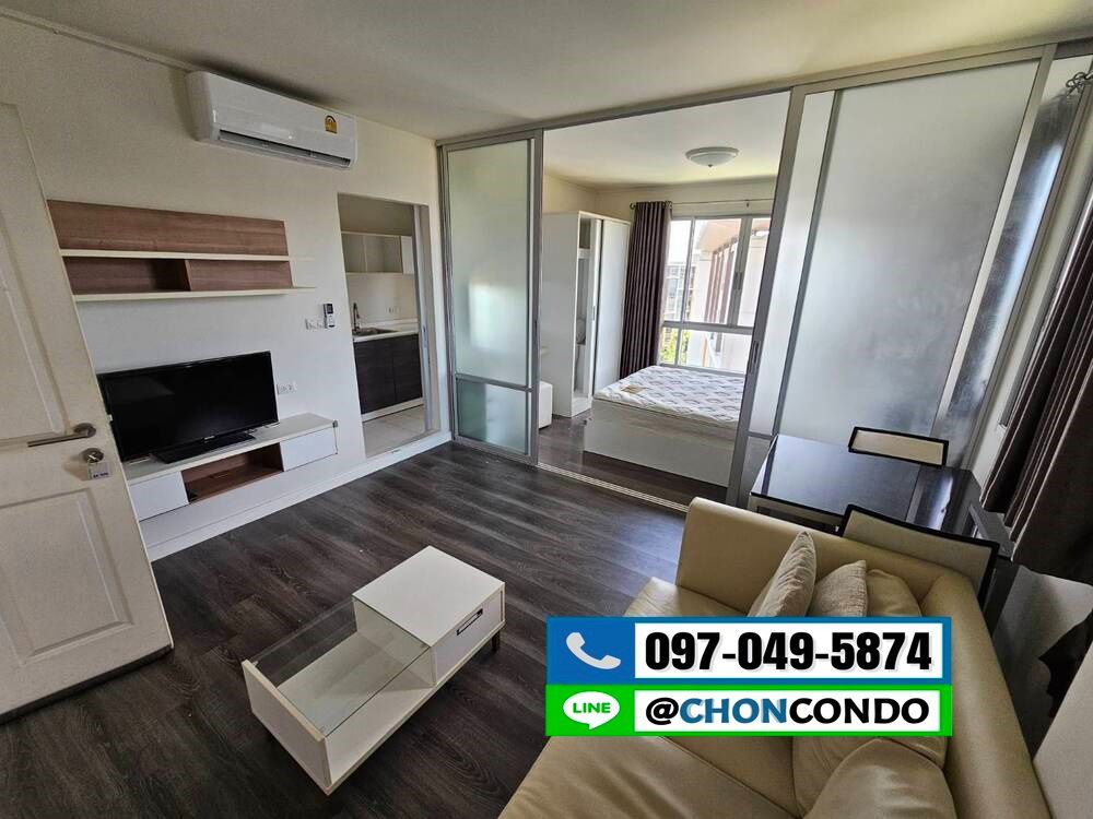 รูป DCondo ดีคอนโด ชั้น8 ตึกB  ------------ห้องมุม------------Tel 097-049-5874 (Line: @choncondo มี@ด้วย) - รูปที่ 2/14