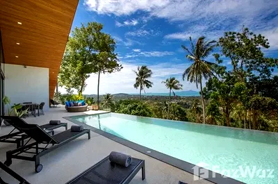 Houses for sale Surat Thani : Stunning Off-Plan 4-Bedroom Sea View Villa in Maenam