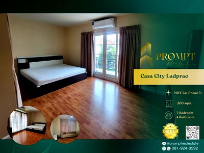 Townhouses for rent Bangkok Arts&Crafts College : CD03304 - Casa City Ladprao : MRT Lat Phrao 71