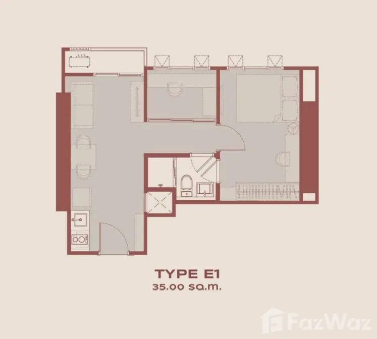 picture 1 Bedroom for Sale at Aspire Rama 4 - 11/11
