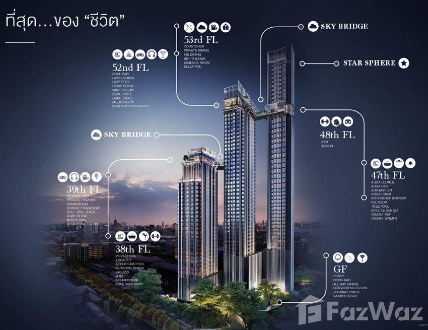 รูป Condo Park Origin Thonglor Duplex 2 ชั้น 2 ห้องนอน ชั้น30 - รูปที่ 11/12