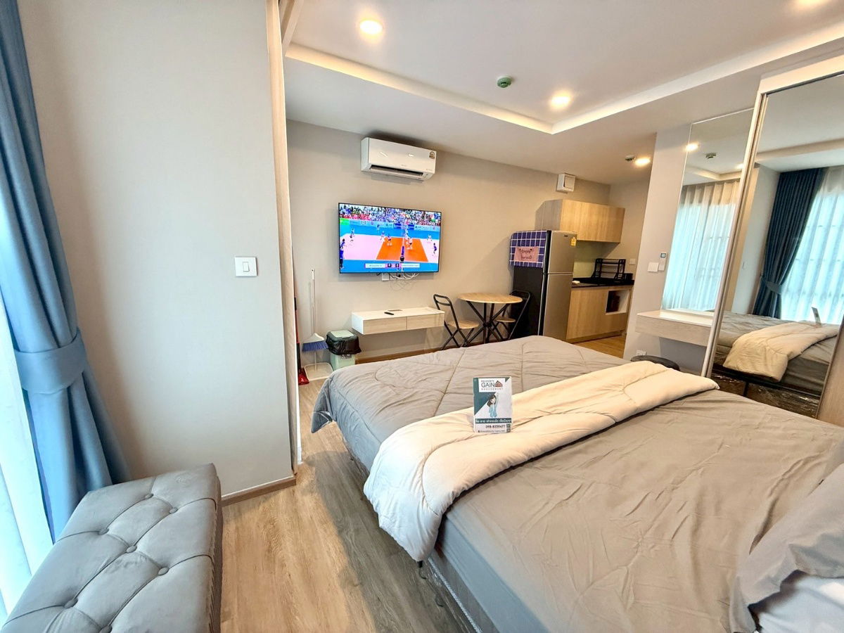 รูป Studio  ตึกใหม่กริบแฮมตันเวสต์ เพียง7500 บาท ชั้น5 เตียง6ฟุตเฟอร์ครบ มีเครื่องซักผ้า  คุ้มมาก/มีห้องให้ชมจริง - รูปที่ 4/24