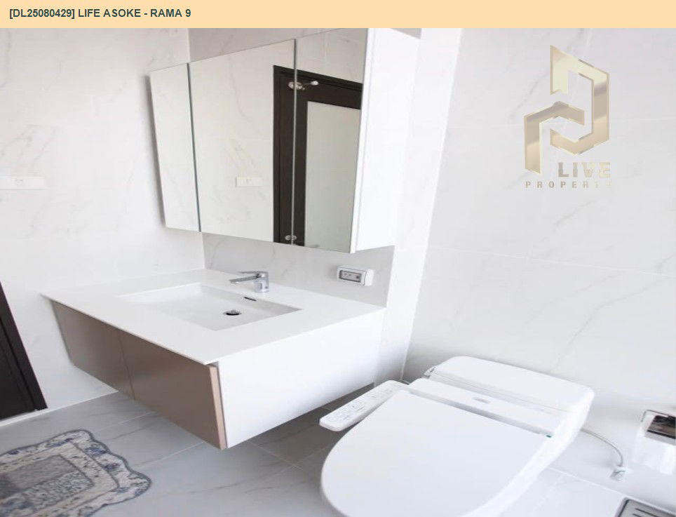 picture DL25080429 Condo for rent, Life Asoke - Rama 9 near MRT พระราม 9, ready to move in, call urgently 0656133286 LineID @655ebbvc - 9/9