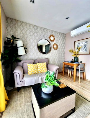 เช่าคอนโด เขตบางกะปิ : *** ให้เช่าคอนโด :  เดอะเบส การ์เด้น- พระราม9 ชั้นสูง เฟอร์ครบ  ห้องสวย (The Base Garden -Rama9) ***