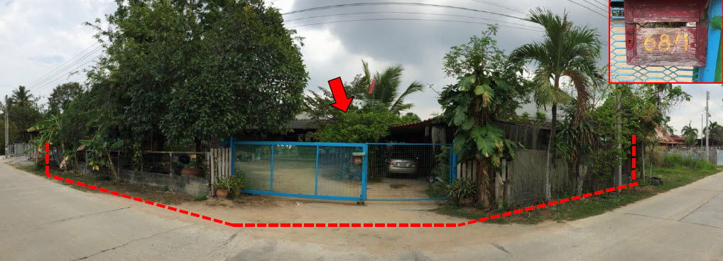 รูป บ้านเดี่ยว เนื้อที่ทั้งหมด 920 ตารางเมตร 68/1 ตำบลตะเคียนเตี้ย อำเภอบางละมุง ชลบุรี ราคา 2,460,000 บาท - รูปที่ 1/2