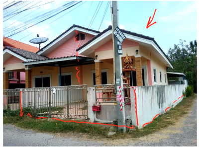 Twin houses for sale Pluak Daeng Rayong : บ้านแฝด 136 square meter Rayong Pluak Daeng Pluak Daeng for 1125000 THB