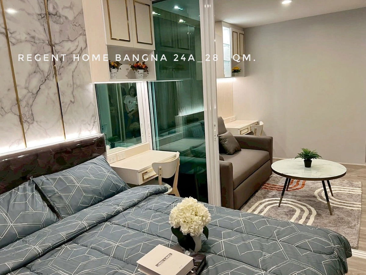 รูป ห้องใหม่ให้เช่า แอร์ 2 เครื่อง Regent Home บางนา วิวบางกระเจ้า สวยมาก ใกล้ทางด่วนและ BTS บางนา - รูปที่ 1/9