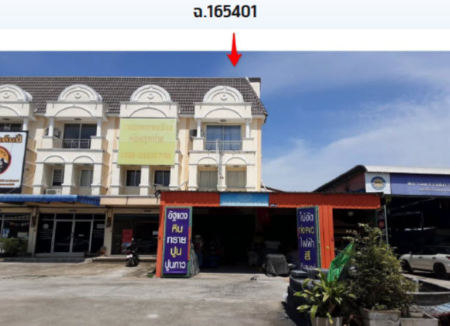 ขายอาคารพาณิชย์ : อาคารพาณิชย์ 33.2 ตร.วา บ้านพิมพาภรณ์ สุขุมวิท อำเภอเมืองชลบุรี จังหวัดชลบุรี 4.1M