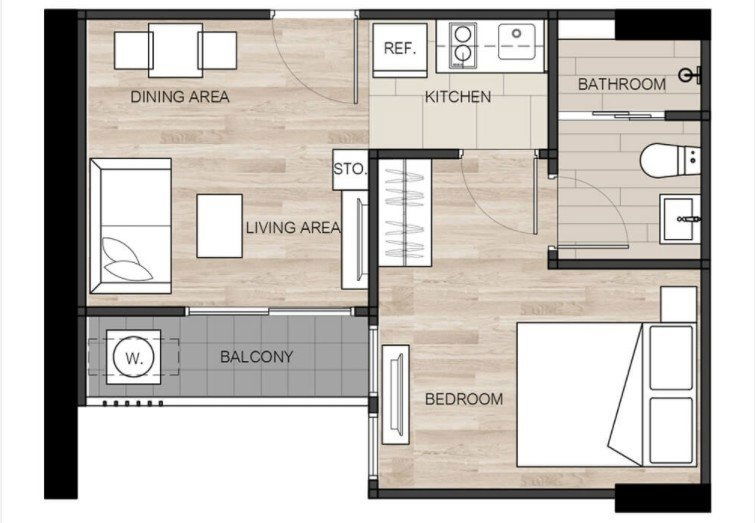 picture WS2234 🏢 [For Rent] The Base Garden Rama 9, open, no buildings blocking, only 16,000 baht/month - 9/9