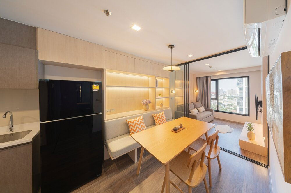 picture 🔥 For Rent !!🔥 Code C20240600076..........Life Ladprao Valley, 1 bedroom, 1 bathroom, high floor 24++, furnished, ready to move in 📣📣 - 4/9
