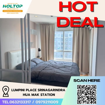 #R5719  🎉 140868 Condo for rent  Lumpini Place Srinagarindra - Hua Mak Station