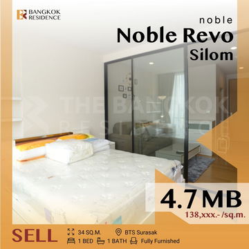 💥 Hot Deal 💥Fully furnished ,Noble revo silom  near Bts Surasak 