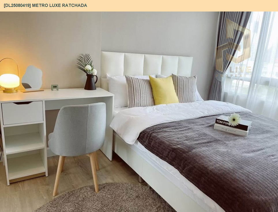 picture DL25080419 Condo for rent, Metro Luxe Ratchada near MRT ห้วยขวาง, ready to move in, call urgently 0656133286 LineID @534wlwof - 5/6