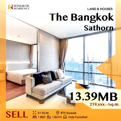 ขายคอนโด : 💎 Luxury Condo in the CBD 💎 The Bangkok Sathorn BTS Saphan Taksin