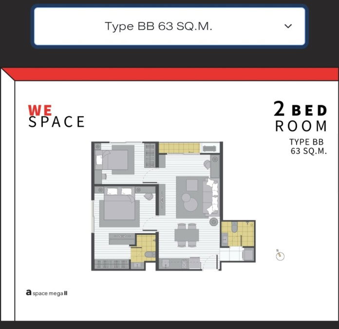 picture Mega Bangna 650 m. Price  25,000 Baht Condo A Space Mega 2 ( Rental ) - 13/13