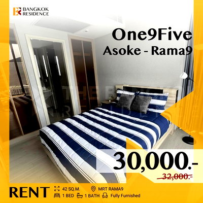 Condos for rent : One9Five Asoke - Rama9 🌟 Condo with the Best Location 💛 Near MRT Rama9