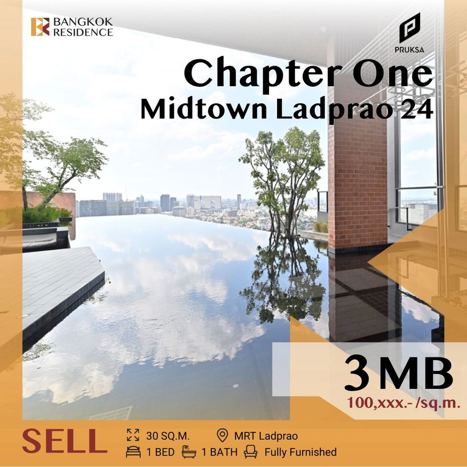 รูป 💥 Rare Unit 💥 Chapter One Midtown Ladprao 24 Near MRT Ladprao - รูปที่ 1/8