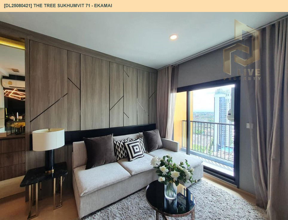 รูป DL25080421 ให้เช่าคอนโด เดอะ ทรี สุขุมวิท 71 - เอกมัย (The Tree Sukhumvit 71 - Ekamai) ใกล้ สายสีส้ม พร้อมเข้าอยู่ โทรด่วน 0638692663 LineID @655ebbvc - รูปที่ 2/17