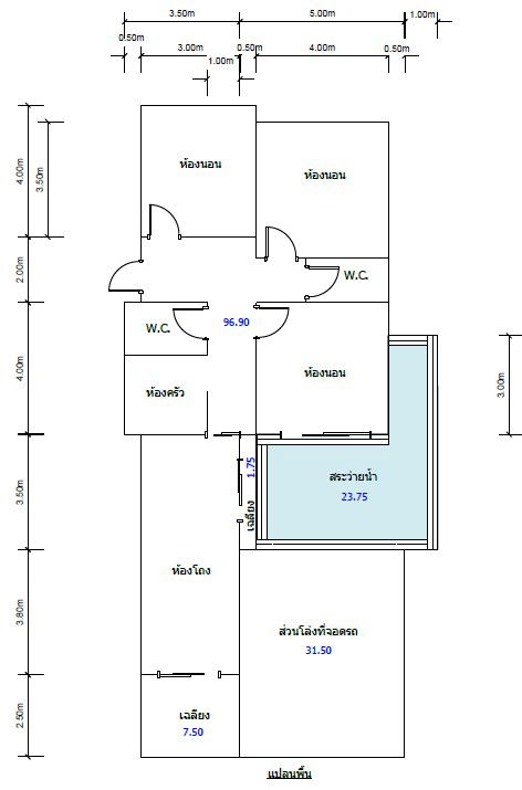 รูป บ้านเดี่ยว เนื้อที่ทั้งหมด 321.6 ตารางเมตร เลขที่ 270/1 หมู่บ้านบัวบานวิลล่า ตำบลทับปริก อำเภอเมืองกระบี่ กระบี่ ราคา 2,535,000 บาท - รูปที่ 12/13