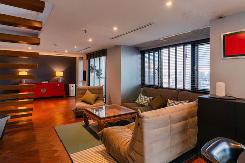 🔺 For Rent Condo SUKHUMVIT SUITE Building 1, Floor 43,Duplex 2 bed room, Room size 123 sqm