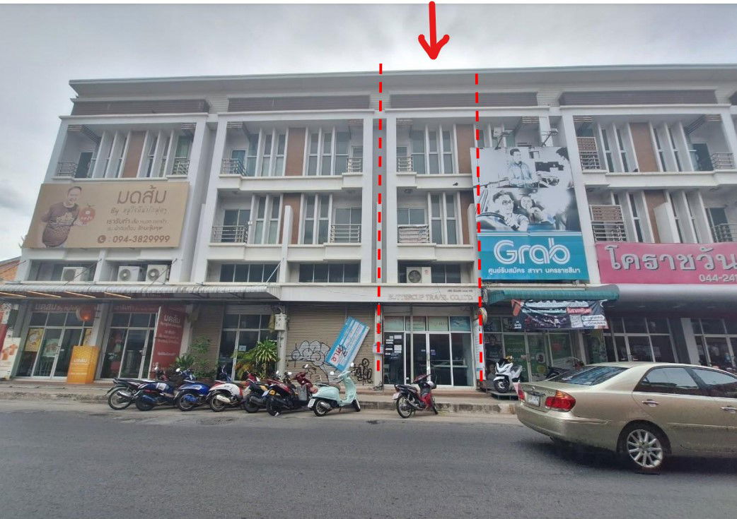 รูป อาคารพาณิชย์ เนื้อที่ทั้งหมด 72 ตารางเมตร ไม่ปรากฎเลขที่บ้าน  ตำบลในเมือง อำเภอเมืองนครราชสีมา นครราชสีมา ราคา 3,833,000 บาท - รูปที่ 1/4