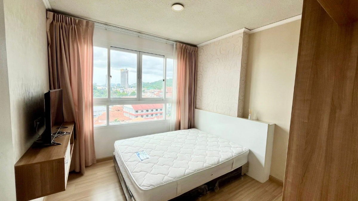 picture UK01-350 Sea Hill Condo for rent, Sriracha, 6th floor, corner room, rent only 8,000 baht/month, mountain and sea view - 4/16