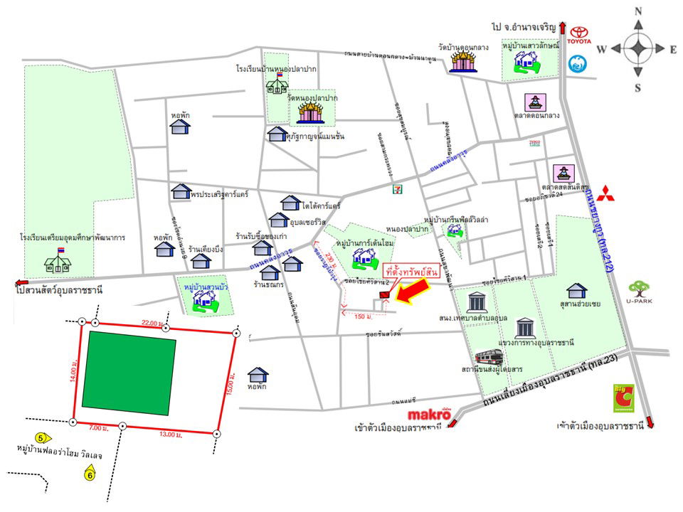 รูป บ้านเดี่ยว เนื้อที่ทั้งหมด 306.4 ตารางเมตร 504 โครงการ Floral Home Village ตำบลขามใหญ่ อำเภอเมืองอุบลราชธานี อุบลราชธานี ราคา 3,024,000 บาท - รูปที่ 5/5