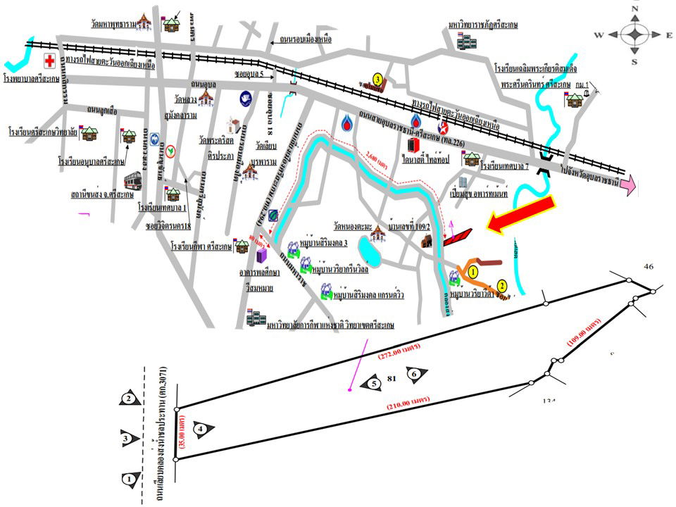 picture ที่ดินเปล่า 10404.8 square meter Si Sa Ket Muang Si Sa Ket Muang Tai for 8077000 THB - 4/4