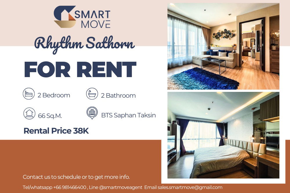 picture 🔥 For Rent !!🔥 Code C20240100561..........Rhythm Sathorn, 2 bedroom, 2 bathroom, high floor 18++, furnished, ready to move in 📣📣 - 1/7
