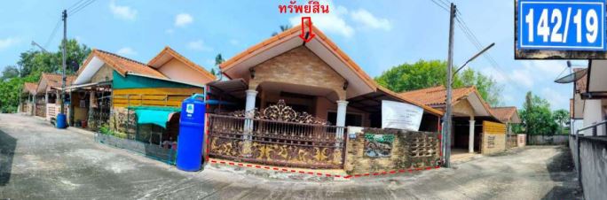 รูป บ้านเดี่ยว เนื้อที่ทั้งหมด 174 ตารางเมตร 142/19 หมู่บ้านพัชรินทร์ ทุ่งเตา ตำบลทุ่งเตา อำเภอบ้านนาสาร สุราษฎร์ธานี ราคา 975,000 บาท - รูปที่ 1/3
