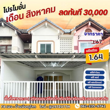 ขายบ้านใจกลางเมืองพิษณุโลก ใกล้ รพ บิ๊กซี โลตัส ขนส่ง ราคาถูก
