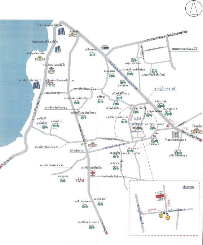 picture ทาวน์เฮ้าส์ 92 square meter Chonburi Muang Chon Buri Samet for 1440000 THB - 2/2