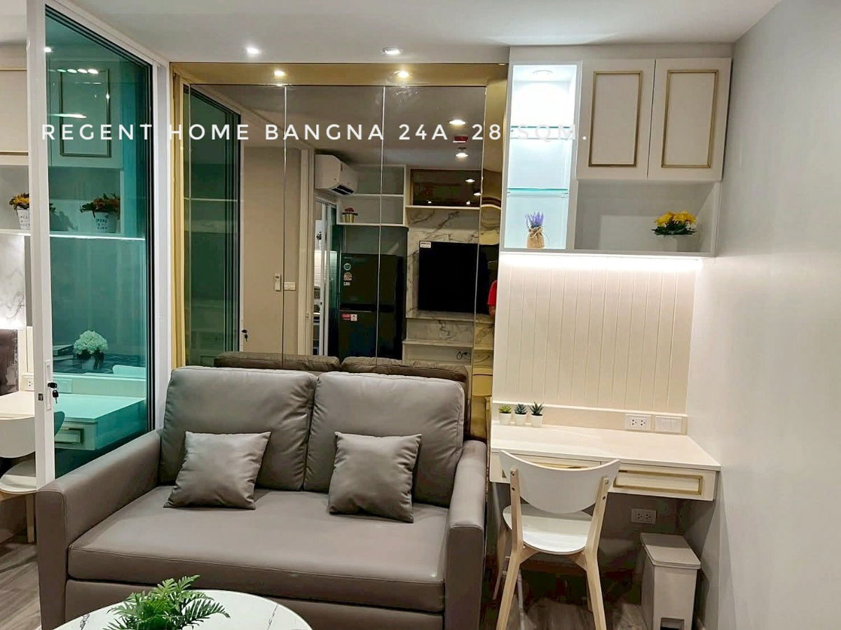 รูป ห้องใหม่ให้เช่า แอร์ 2 เครื่อง Regent Home บางนา วิวบางกระเจ้า สวยมาก ใกล้ทางด่วนและ BTS บางนา - รูปที่ 3/9