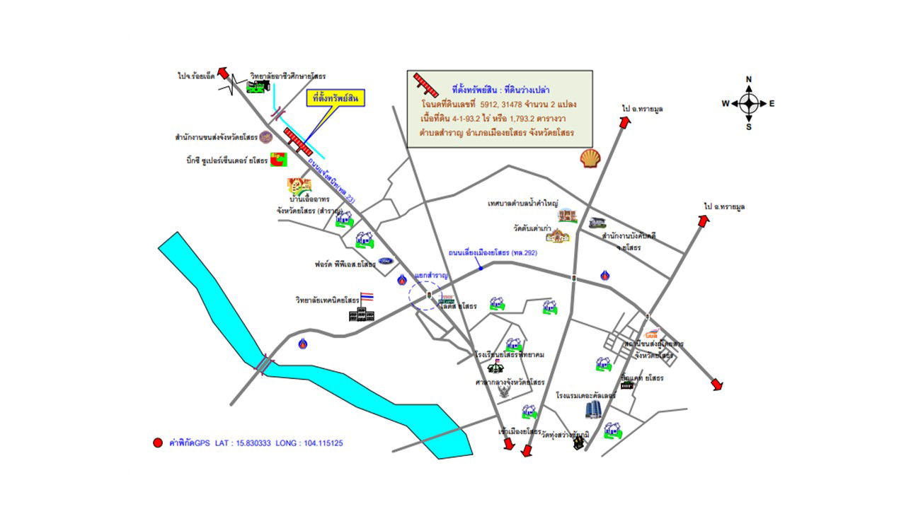 picture ที่ดินเปล่า 7172.8 square meter Yasothon Muang Ya Sothon Samran for 5797000 THB - 6/6