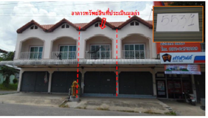 รูป อาคารพาณิชย์ เนื้อที่ทั้งหมด 108 ตารางเมตร 553/1 หมู่ที่ 4 ตำบลบัวเชด อำเภอบัวเชด สุรินทร์ ราคา 1,650,000 บาท - รูปที่ 1/2