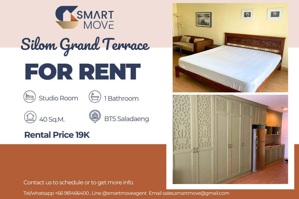picture 🔥 For Rent !!🔥 Code C20230204030..........Silom Grand Terrace, Studio room, 1 bathroom, Good location, furnished, ready to move in 📣📣 - 1/5