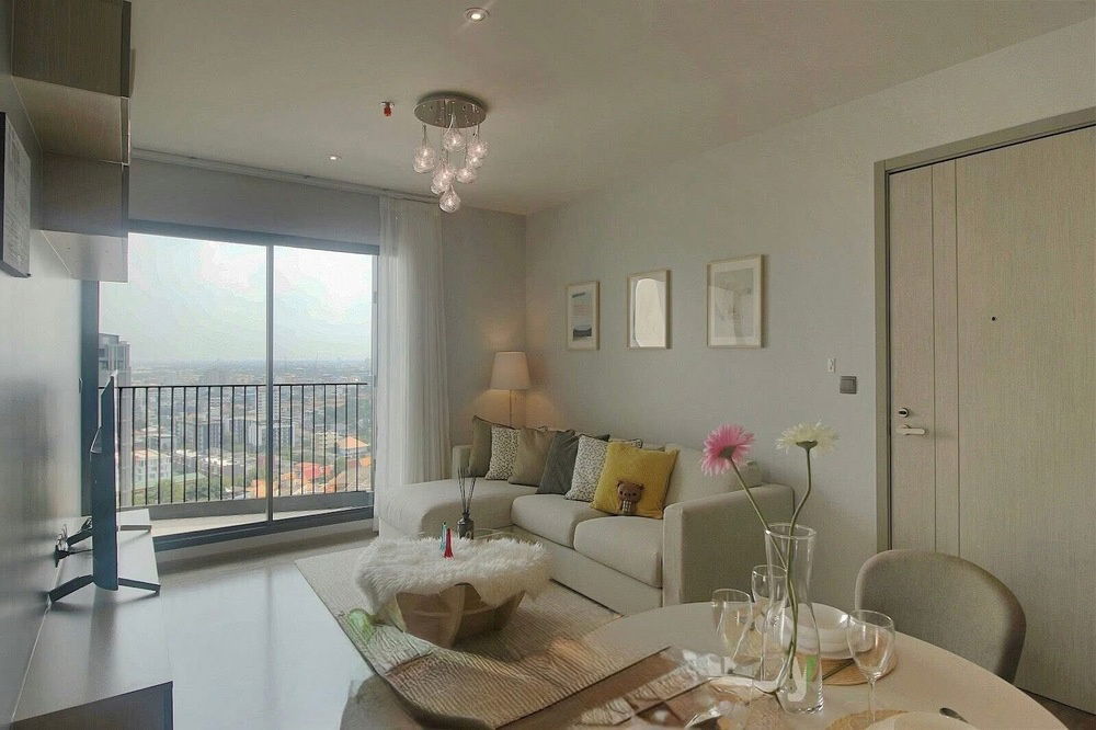 picture 🔥 For Rent !!🔥 Code C20240201229..........Rhythm Ekkamai, 2 bedroom, 2 bathroom, high floor 21++, corner room, furnished, ready to move in 📣📣 - 3/12