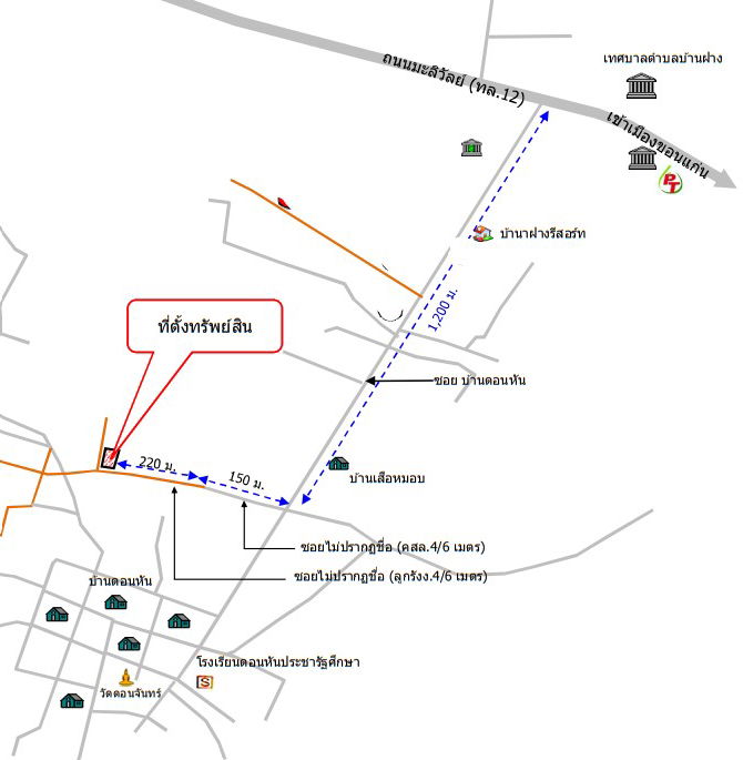 picture ที่ดินเปล่า 3070.4 square meter Khon Kaen Ban Fang Ban Fang for 1098000 THB - 4/4