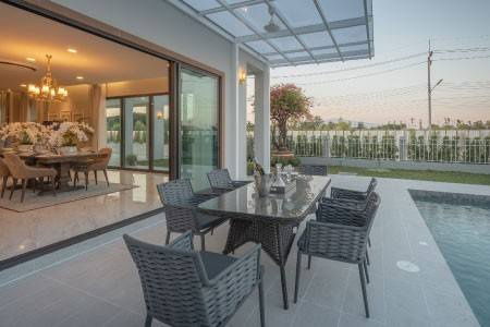picture Pool villa for sale in Graceland Village, built-in furniture, located on the main road of the village, opposite Grace International School.- SW002848 - 10/20