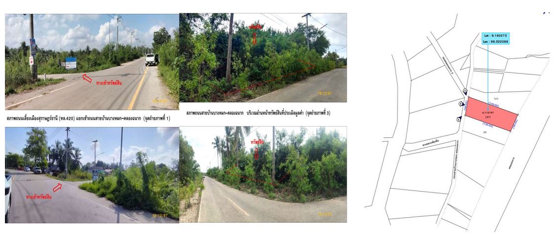 picture ที่ดินเปล่า 6157.6 square meter Surat Thani Muang Surat Thani Bang Chana for 6466000 THB - 2/3