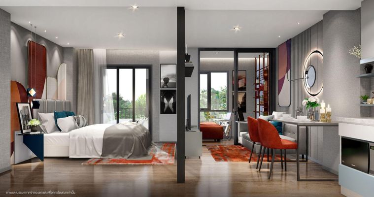 1-bed condo for rent, 28 sqm, Niche Mono Rama 9