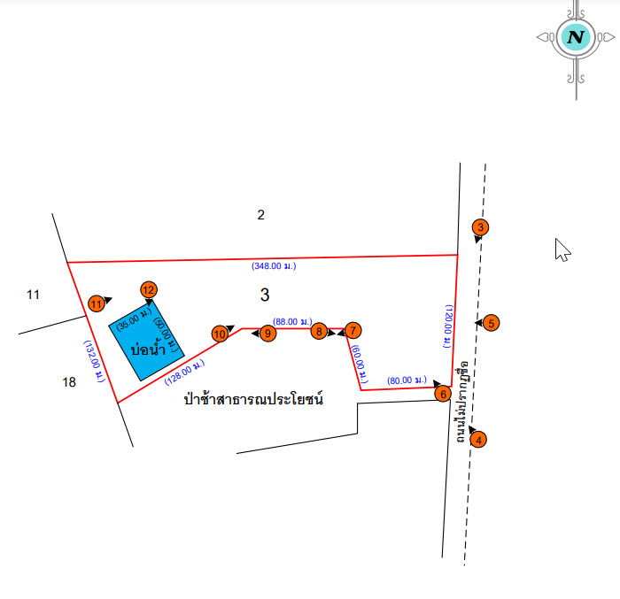picture ที่ดินเปล่า 32240 square meter Khon Kaen Nam Phong Muang Wan for 7400000 THB - 3/3