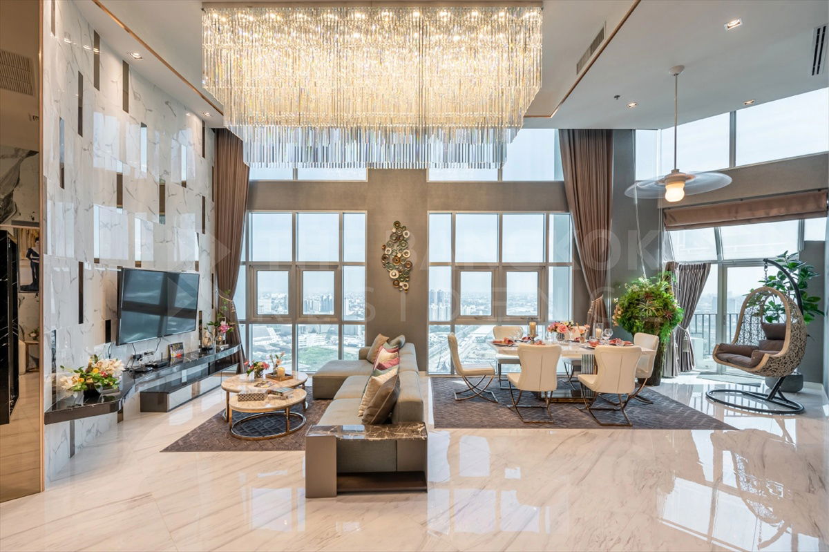 picture 𝐋𝐮𝐱𝐮𝐫𝐲 𝐔𝐧𝐢𝐭 ✨ Belle Grand Rama 9, Stunning Penthouse 💖  𝟏𝟖𝟎𝐊 /month, Near MRT Rama9 - 4/18