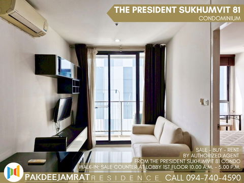 Rent The President Sukhumvit 81 1 bedroom 1 bathroom size 35 sq.m. 16,000 baht / month