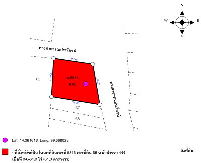บ้านเดี่ยว 61 ตร.วา อำเภอห้วยกระเจา กาญจนบุรี 1.3M